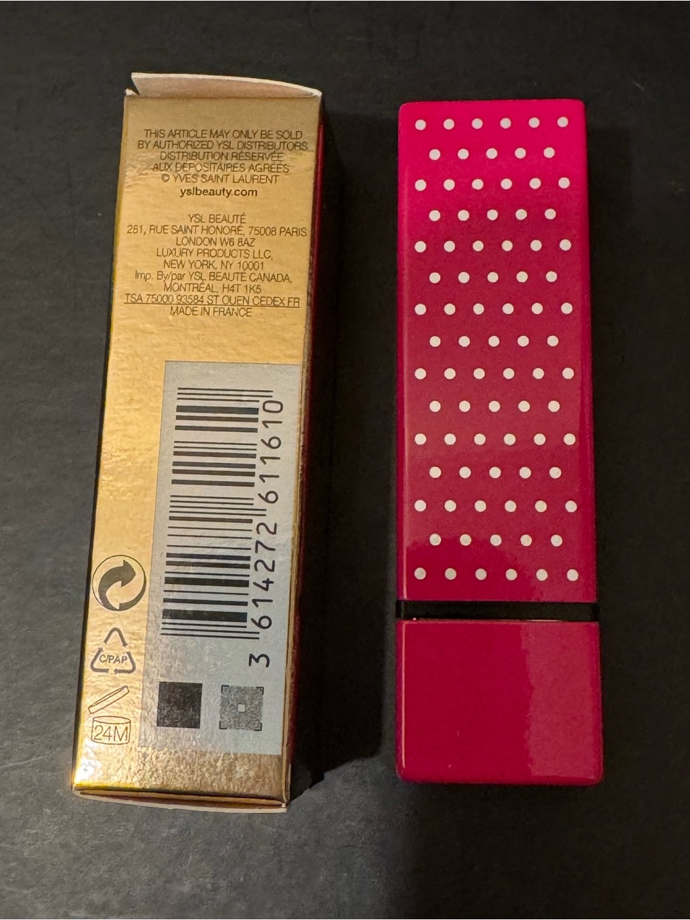 BNIB YSL LE 2019 Rouge Pur Couture Studs Lipstick 99 Fuchsia Allusion - Picture 9 of 11